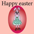 Happy easter, easter, egg, easter bunny, bunny in fancy dress